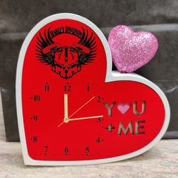 Harley Davidson Heart Clock 