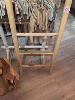 Wooden teak towel/blanket holder