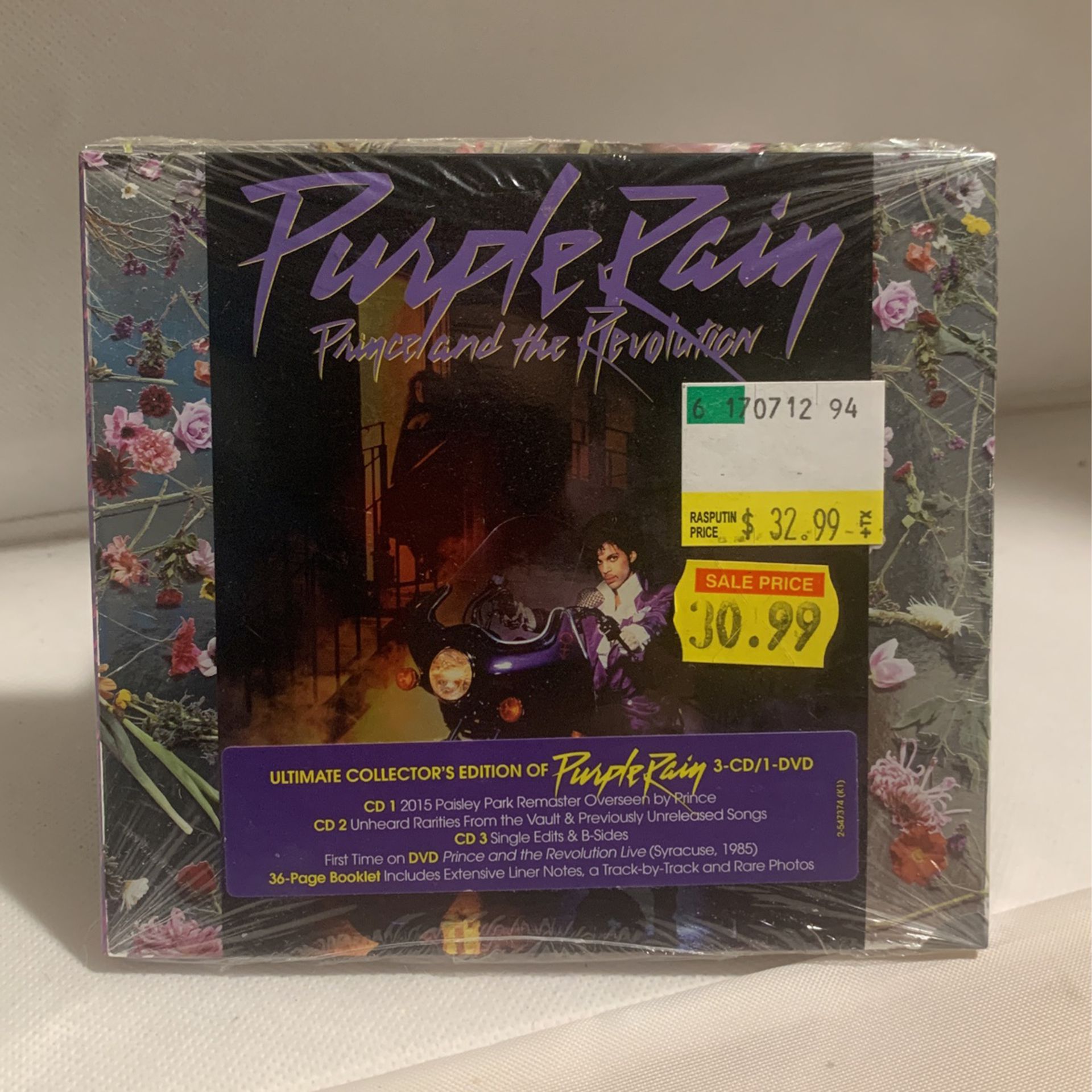 Sealed Purple Rain Prince And The Revolution Cd/dvd Ultimate Collectors Edition Set