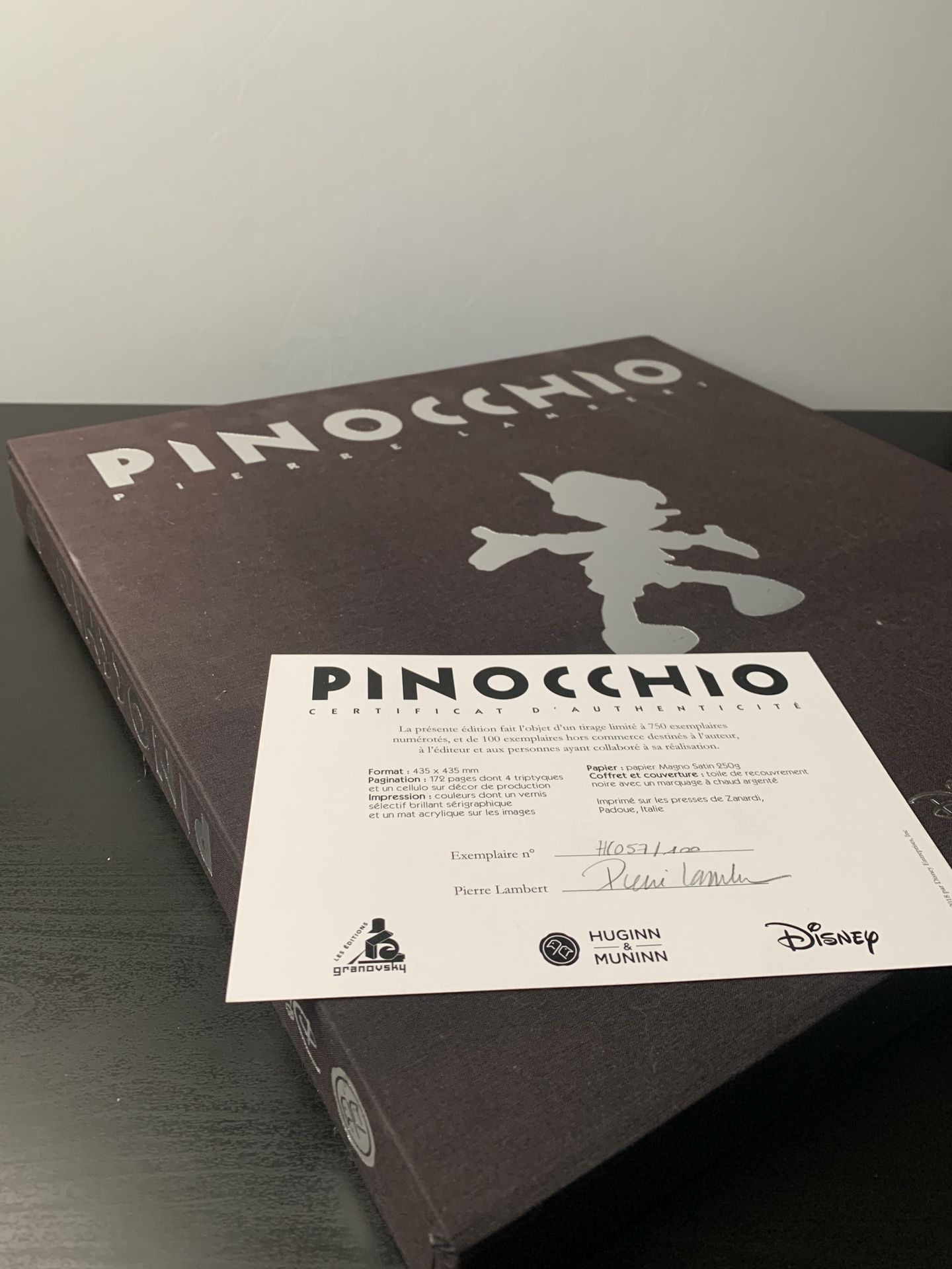 EXTREMELY RARE #57/100 Creator Signed Employee Edition Pierre Lambert Pinocchio Book