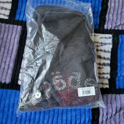 Sp5der Rhinestone V2 Black Hoodie