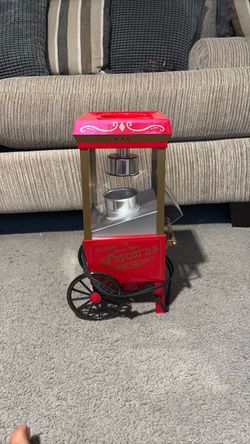 Vintage-Style Popcorn Machine Cart