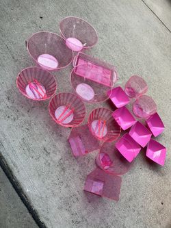 Pink Plastic Bowls Etc….. 
