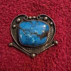 Vintage Navajo Kingman turquoise pendant 
