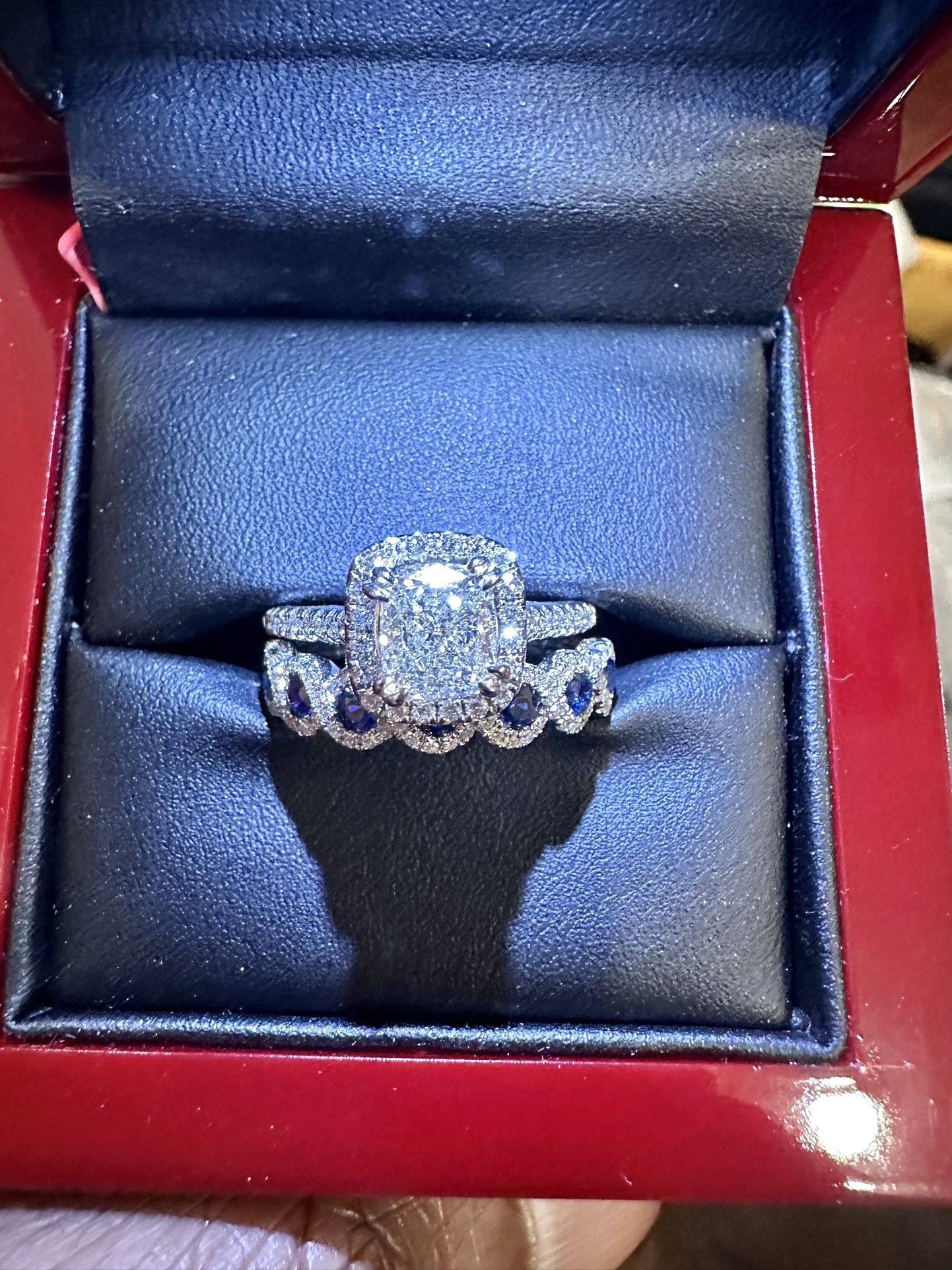 Natural Cushion Engagement Ring