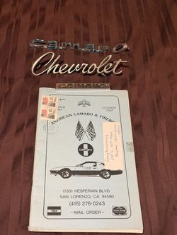 Chevrolet Camaro Chrome Emblems with Catalog
