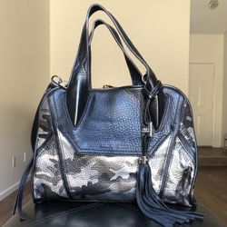 Aimee Kestenberg Black Camo Leather Satchel