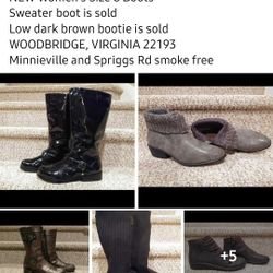 Boots Women's Size 8 $25 Each, New