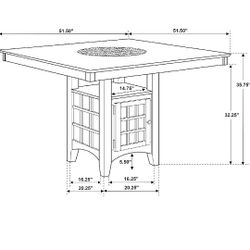  8 Seat Dining Table with Lazy Susan