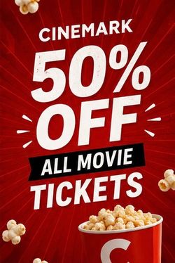 50% off all movie tickets