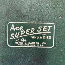 Ace Super Set Of Taps And Dies - No. 614