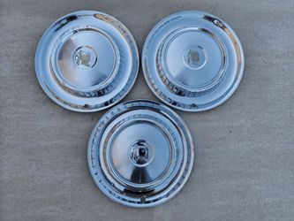 Original 1957 Dodge Lancer 14" Hubcap Wheelcover Center Cap Lot of 3