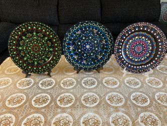 Three Mandala Plates 