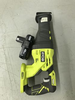 Ryobi 18v Reciprocating Saw With Battery And Charger