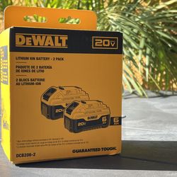 DEWALT 20V MAX Lithium-Ion 6.0Ah Battery (2-Pack)