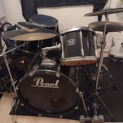 Pearl Export Series Drum Set With Quiet Mesh Heads And Muted