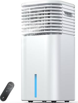 W404-Windowless Portable Air Conditioner, 24.4" Small Evaporative Air Cooler for Room No Window, 3-Speed Settings, 4 Modes, 7H Timer, Remote Control, 
