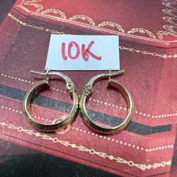 10K Yellow Gold Hoop For Wedding 