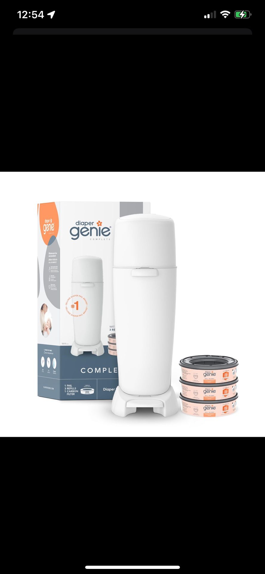 Diaper Genie + 4 Refill Packs – $40 (Redmond, WA)