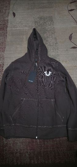 True Religion Hoodie Brown Full Zip Sweatshirt Jacket NWT