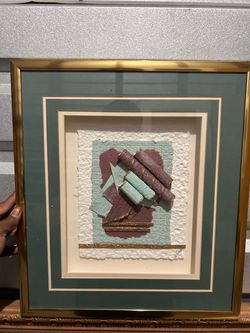 Framed 3D Mixed Media Abstract Wall Art