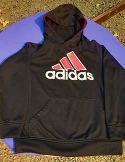 Adidas youth black red & white hoody