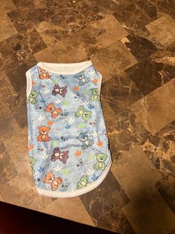 Small Dog Tank Top Teddy Bear Print
