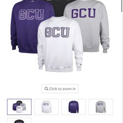 GCU Sweater Crewneck Hoodie Grand Canyon university