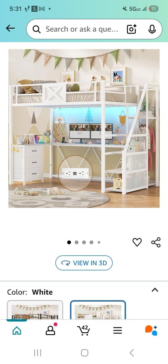 Loft Twin Bed With Desk