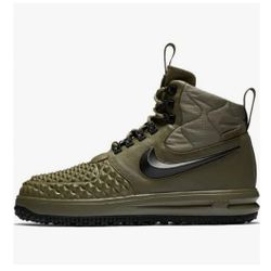 NIKE Lunar Air Force 1 Duckboot 17 Olive Green Mens Size 14