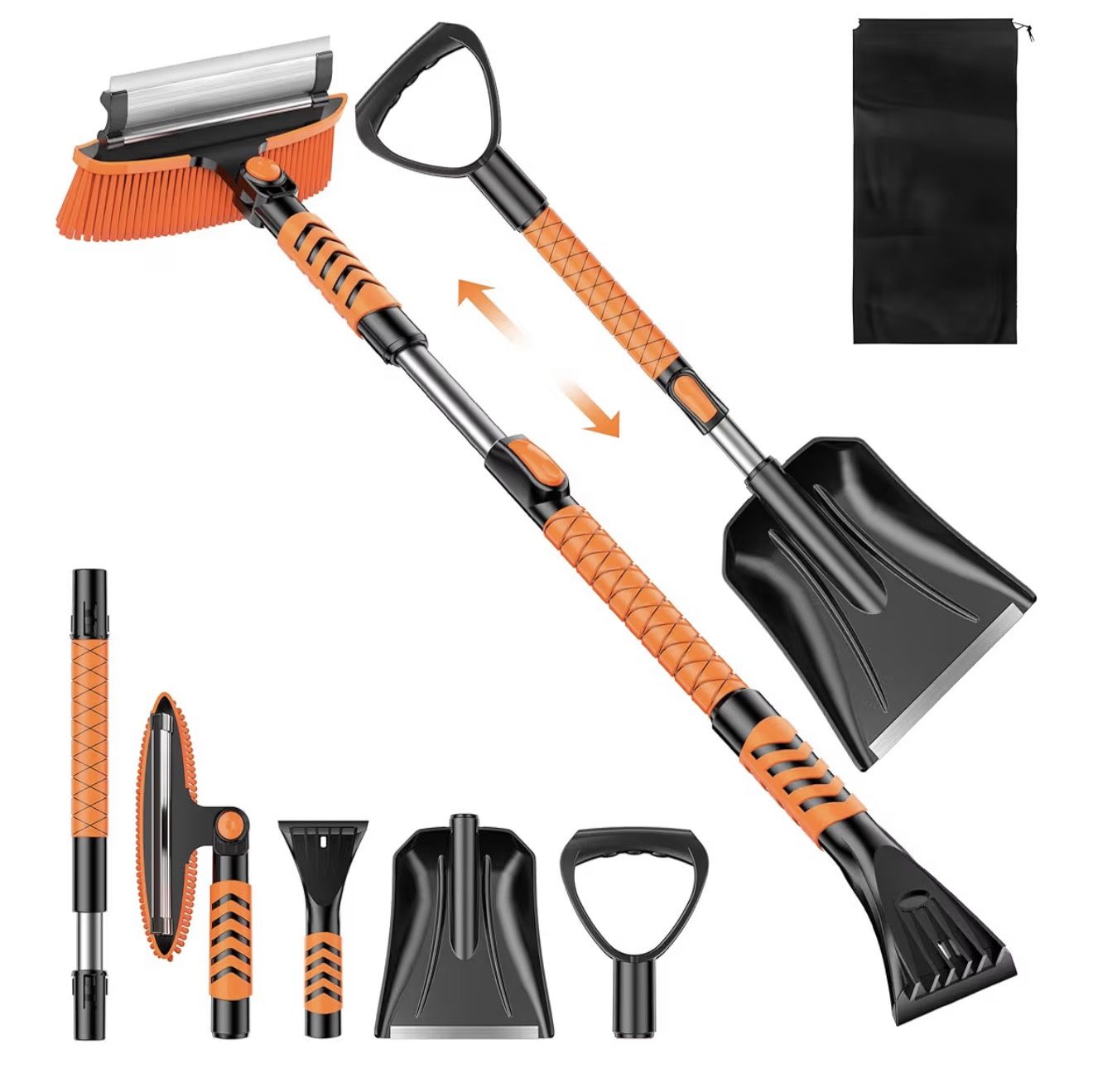 ❄️ 4-in-1 Extendable Snow Brush, Ice Scraper & Shovel Set – NEW