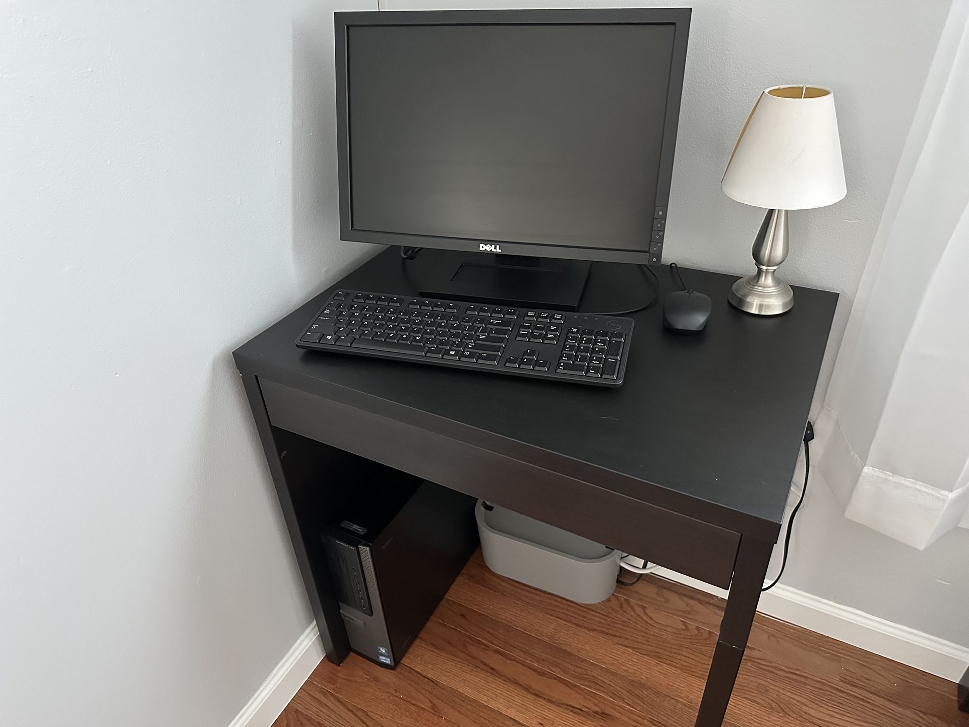 IKEA black/brown MICKE desk