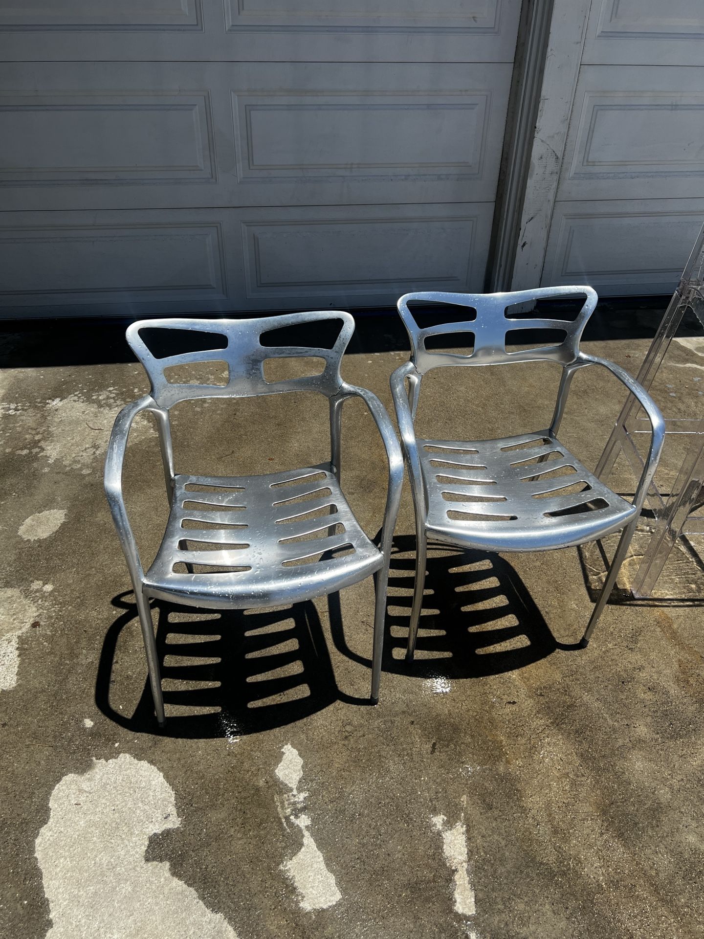 Set Of Metal Chairs /plastic Chairs