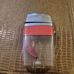 Vintage scripto view lighter fishing theme