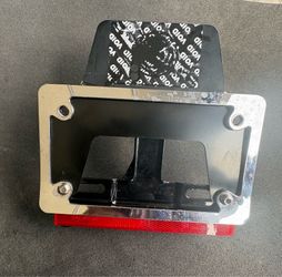 Motorcycle Fender Mounted License Plate Holder