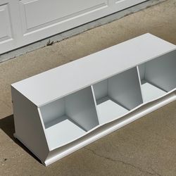 UTEX Stackable Kids Toy Storage Cubby with 3 Bins