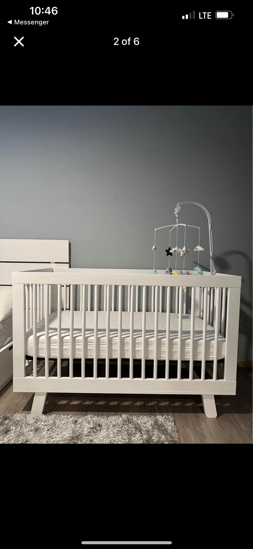 Babyletto crib 3 in 1 + mattress + 3 sheets