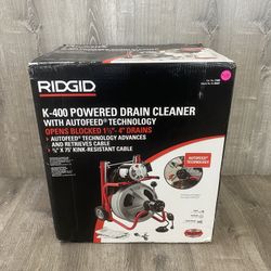 Ridgid K-400AF Powered Drain Cleaner w/ Autofeed Technology 