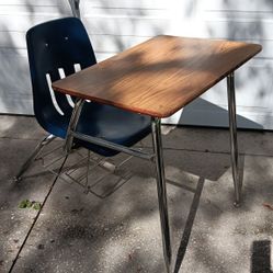 Well Made Steel Frame, Wood, Plastic Seat Student Desk