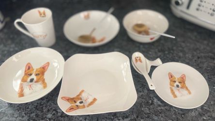 Corgi Place Setting