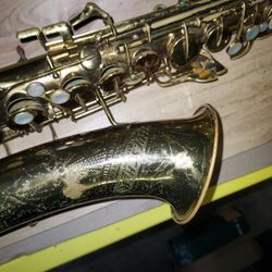 Buescher Aristocrat Series 1 Alto Saxophone Completely Original #283544 01 Neck
