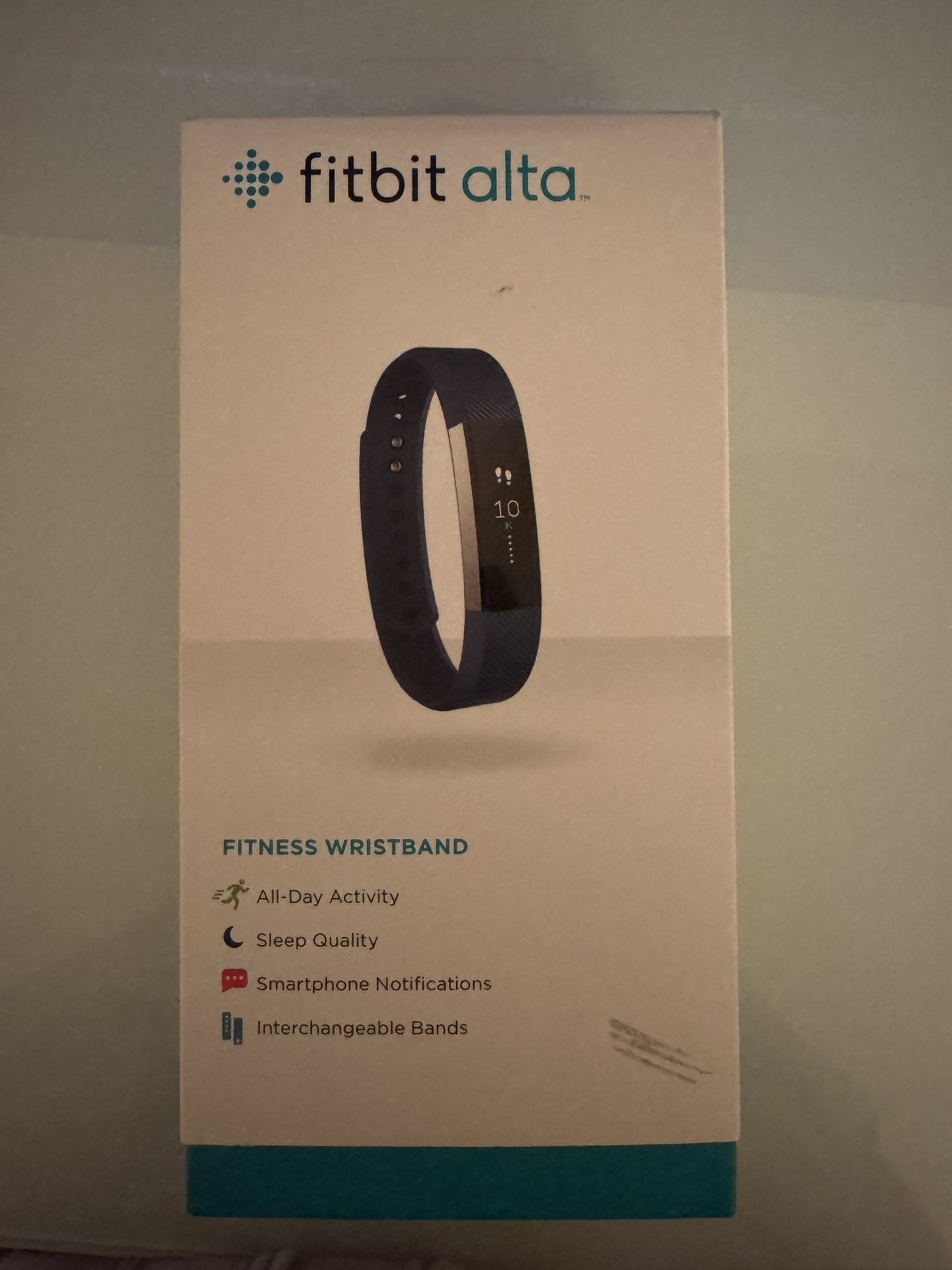 Fitbit alta navy blue fitness wristband small to large brand new