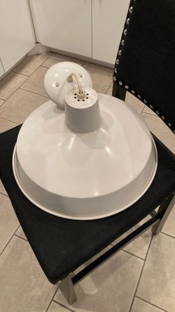Contemporary White Hanging Light Fixture 