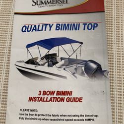 Boat 3 Pole New Bimini Top  $40 Just Reduced 