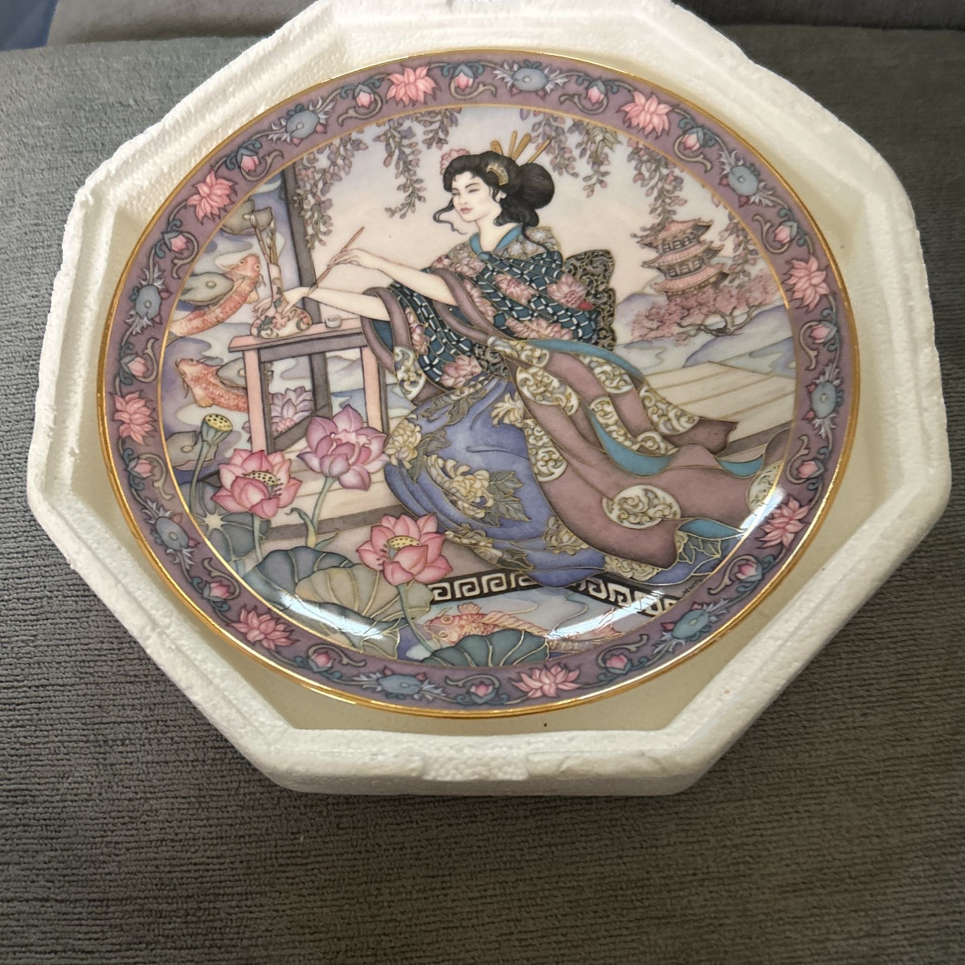 Lotus Blossom Maiden Franklin Mint Royal Doulton Collector Plate