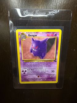 1999 Gengar 20/62 Unlimited Rare WOTC Fossil Pokemon NM