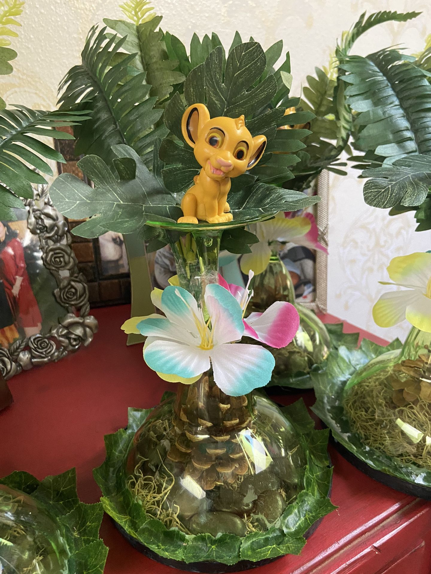 5 Lion Simba Theme Center Pieces Party Decor