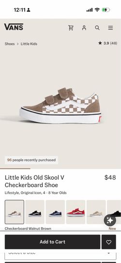 Kids old school Velcro vans