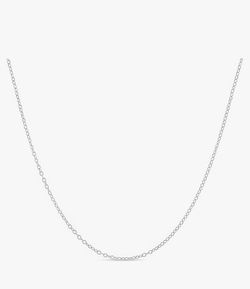 Italian Kezef Chain Necklace, 925 Sterling Silver 1.3mm Cable Chain, 18 Inch, Spring-Ring Clamp