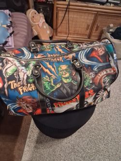 Classic Monsters Horror Print Duffle Bag